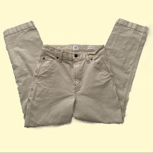 gap cream/off white high rise carpenter pants